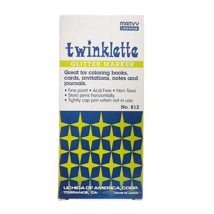 Фломастер для оформления Marvy 812 2.0 Glitter с блёстками оранжевый MAR812/G7