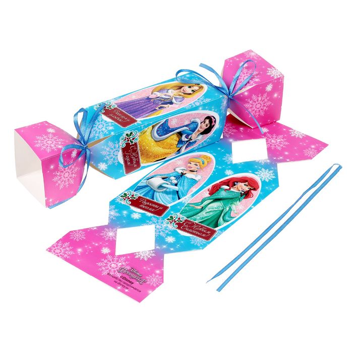 Складная коробка-конфета "Радости и тепла!", Принцессы , 11 х5 х 5 см