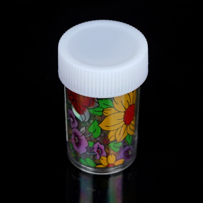 Переводная фольга для дизайна ногтей "Цветочная поляна", 4х50см