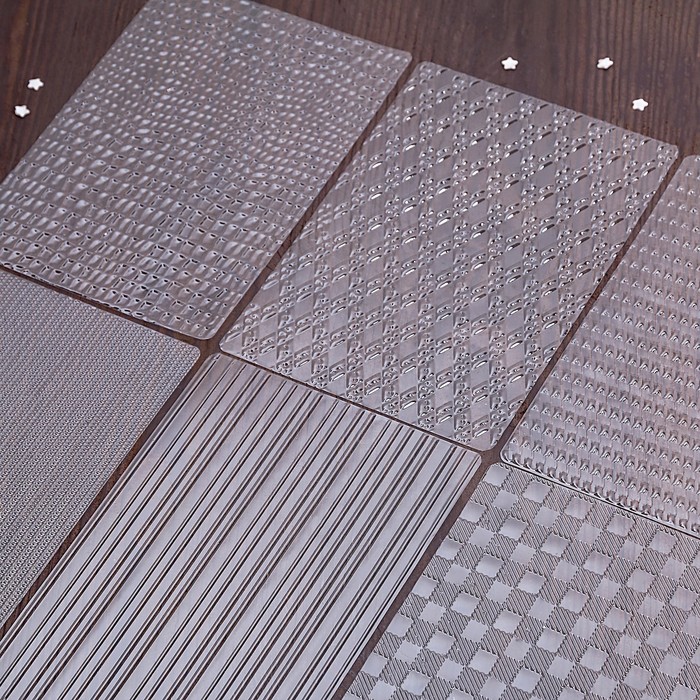 Набор молдов кондитерских для украшения выпечки "Клетки, полосы" 6 шт 25х17,5х0,1 см