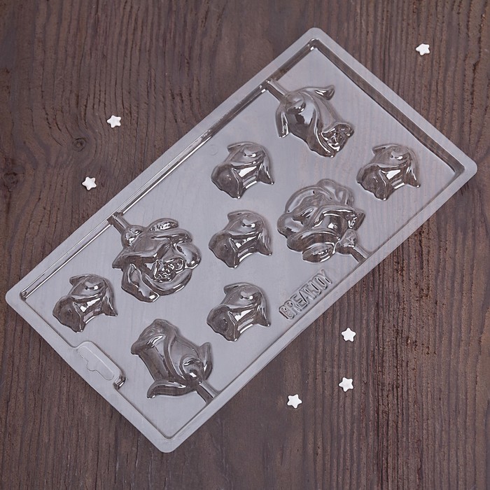 Молд для кейк-попсов "Бутоны роз" 27х15х1 см