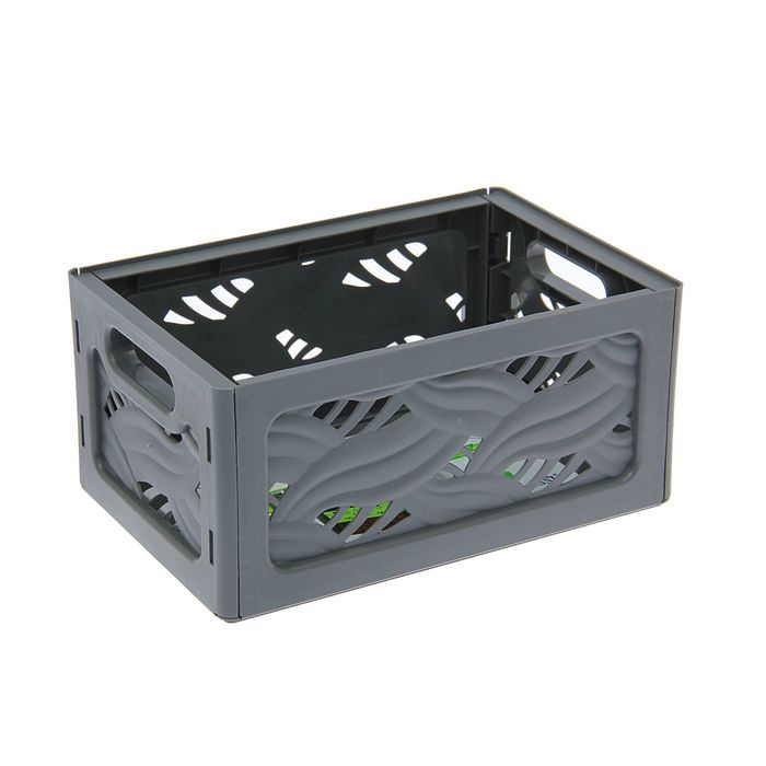 Корзина 24х16х11 см, "Flavia", цвет мокрый асфальт