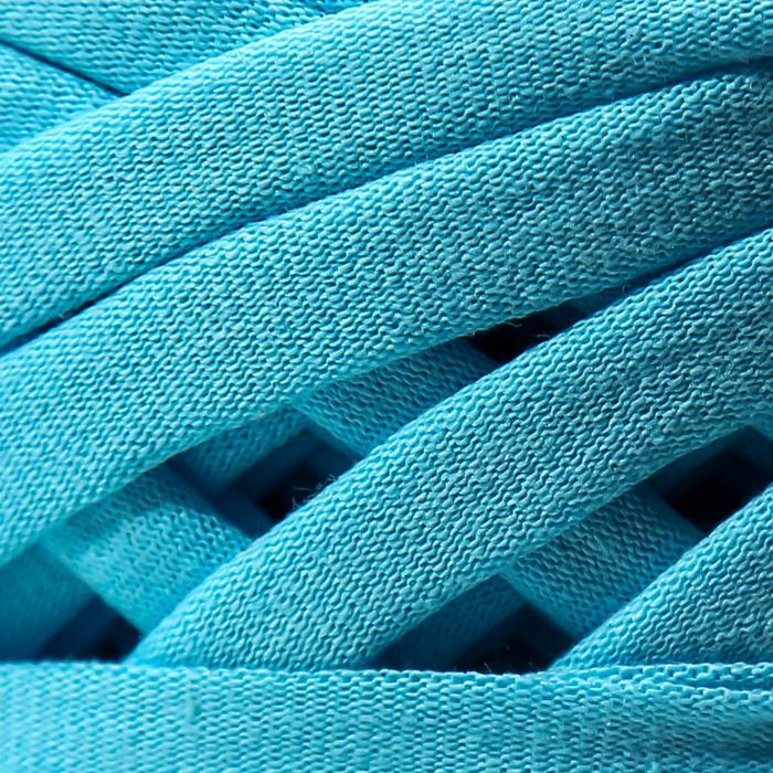 Пряжа трикотажная широкая 50м/160гр, ширина нити 7-9 мм (090 бирюзовый)