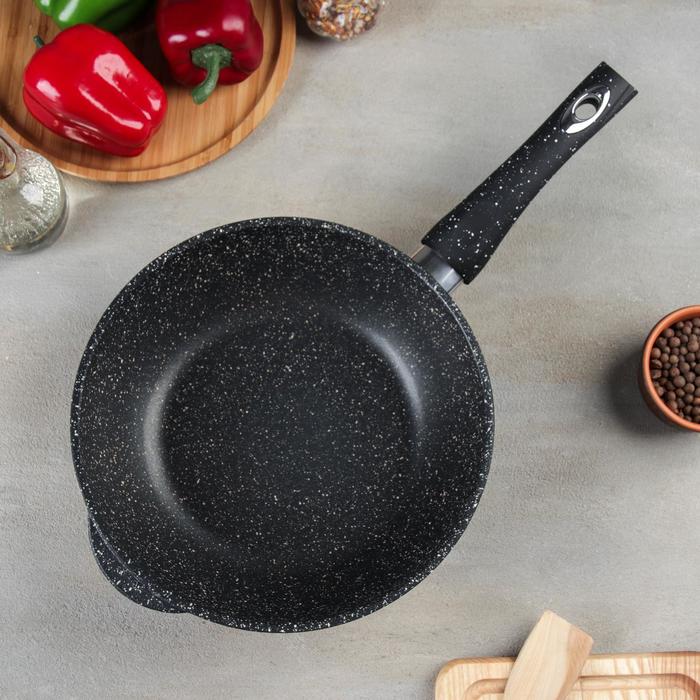 Сотейник d=26 см, h=6 см, с пластиковой ручкой, без крышки