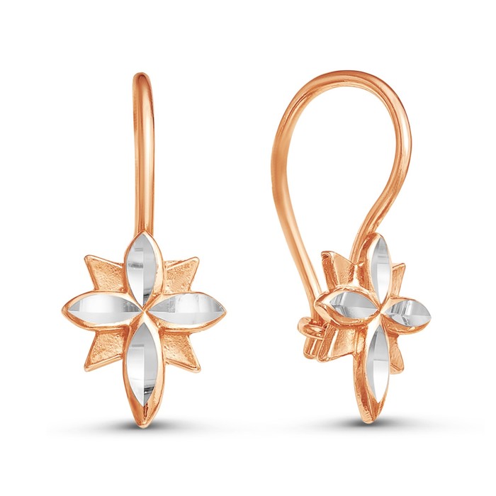 Серьги "Сияние", позолота