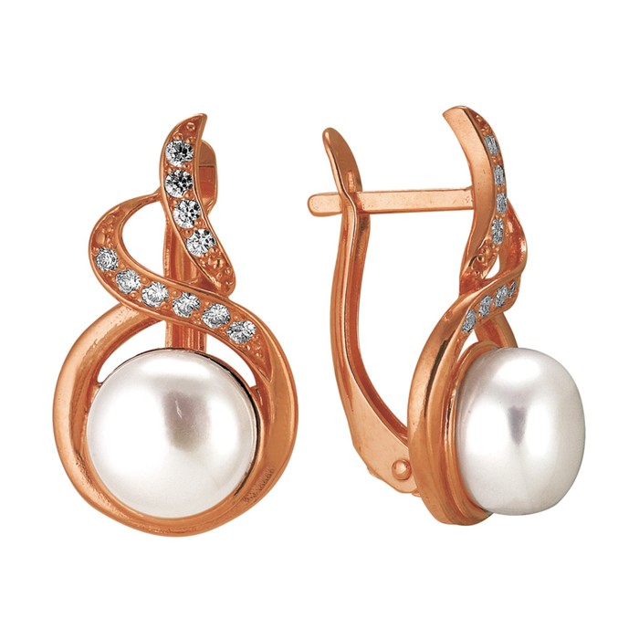 Серьги "Мелодия", позолота