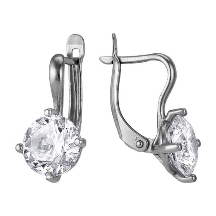 Серьги "Классика" круг, посеребрение с оксидированием