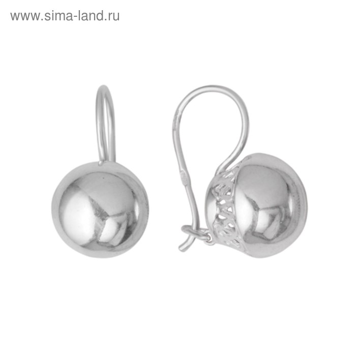 

Серьги "Шар" классический, посеребрение