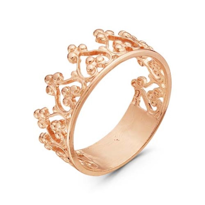 Кольцо "Корона", позолота, 16.5 размер