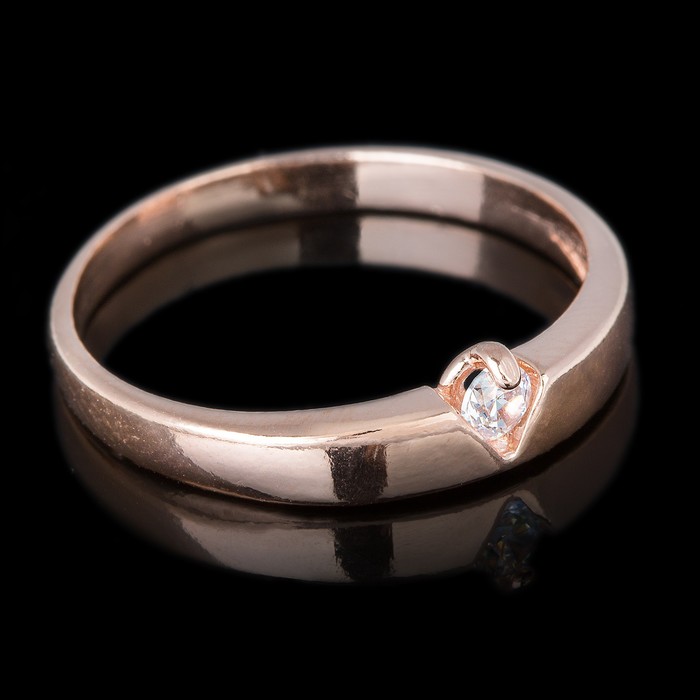 Кольцо "Классическое", позолота, 16 размер