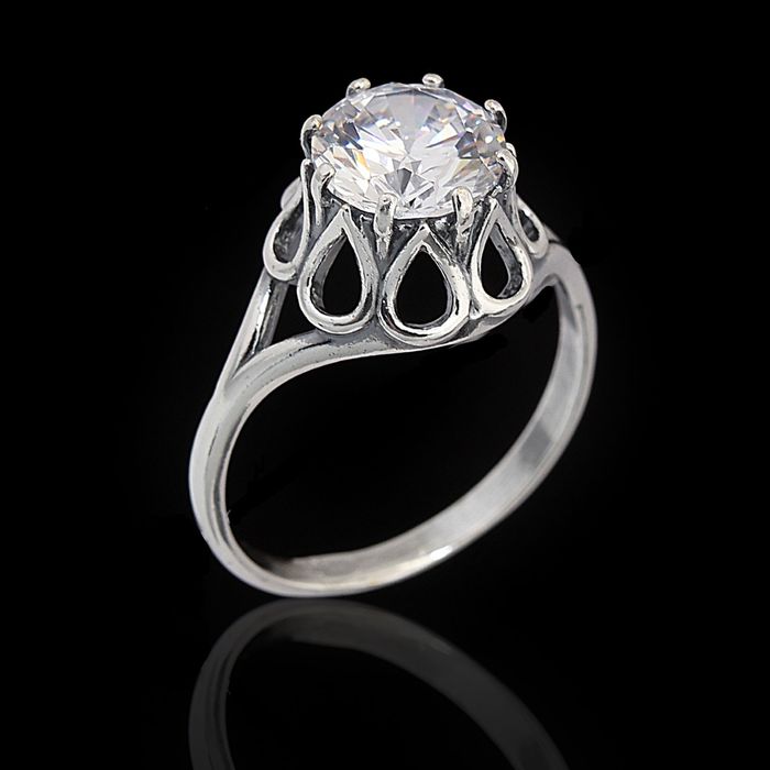 Кольцо "Старинное", посеребрение с оксидированием, 16.5 размер