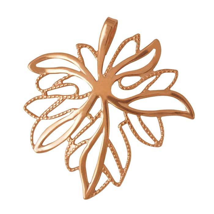 Подвеска "Кленовый лист", позолота