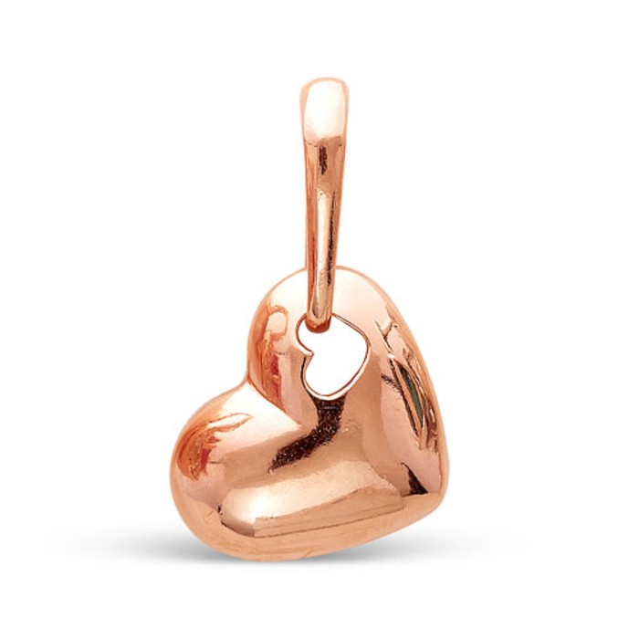 Подвеска "Сердце в сердце", позолота