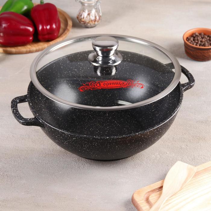 Казан 4 л, 28 см, h=10 см, с крышкой