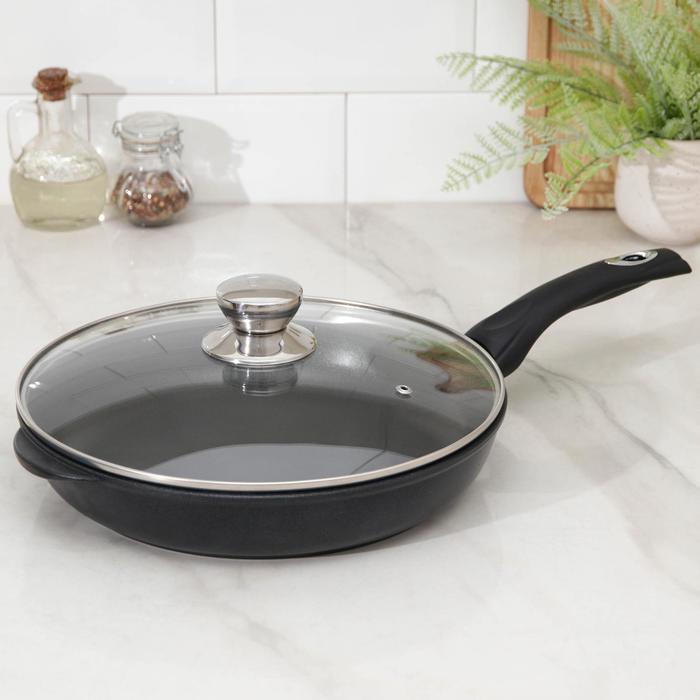 Сковорода 28 см "Классик", h=6 см, стеклянная крышка