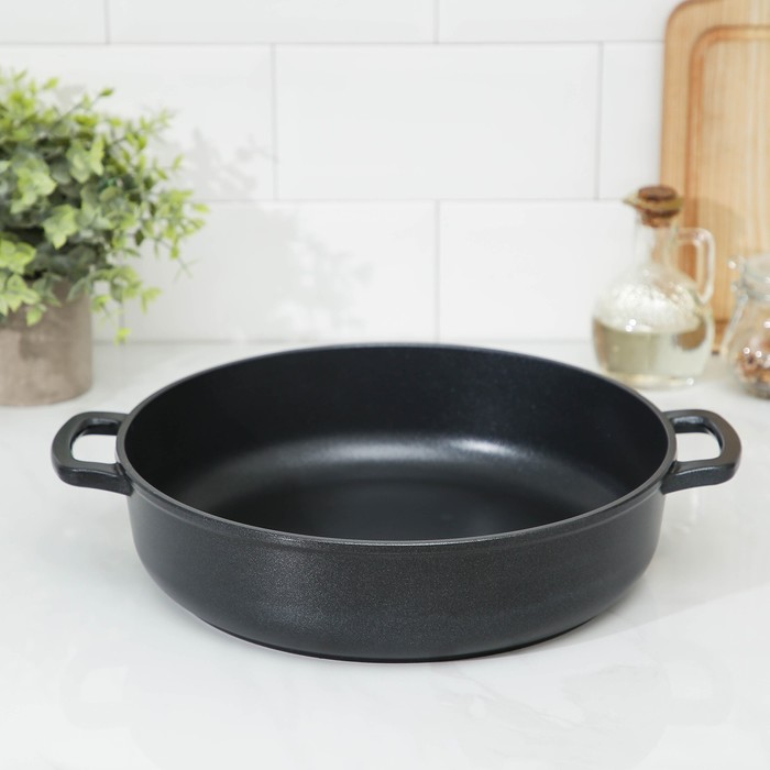 Жаровня 28 cм "Классик", стеклянная крышка