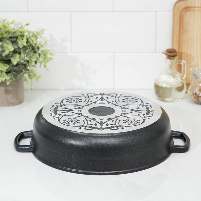 Жаровня 28 cм "Классик", стеклянная крышка