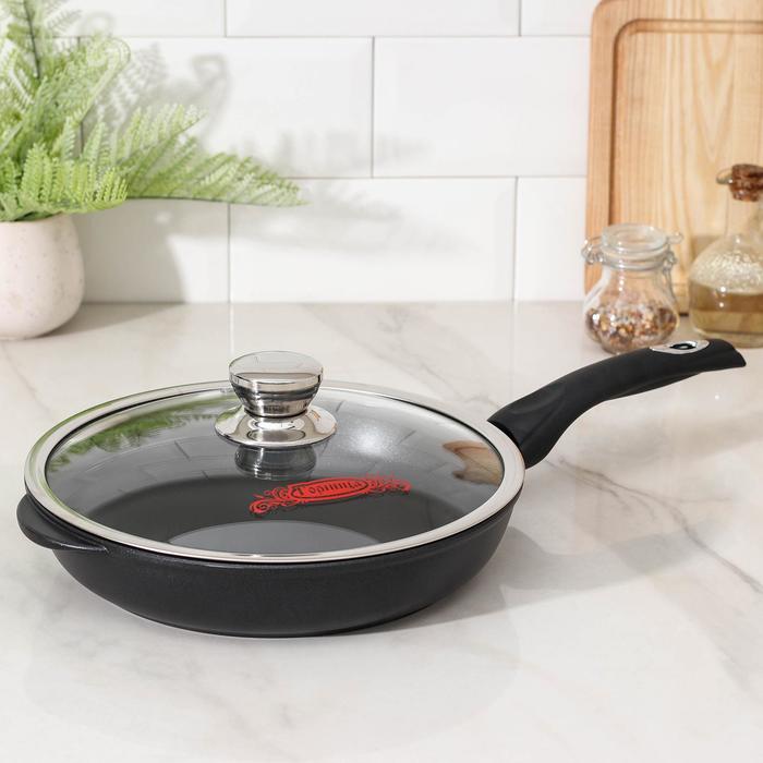 Сковорода 26 см "Классик", h=6 см, стеклянная крышка