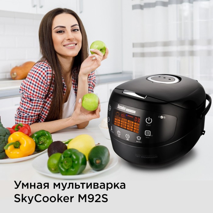

Мультиварка Redmond RMC-M92S, 860 Вт, 5 л, 17 программ, управление со смартфона