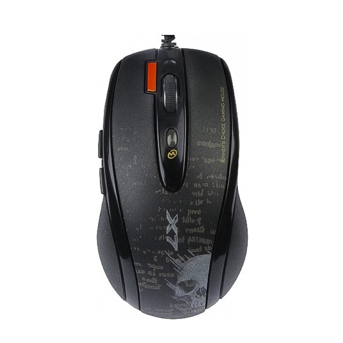 Мышь A4 V-Track F5, черный/рисунок, лазерная, USB