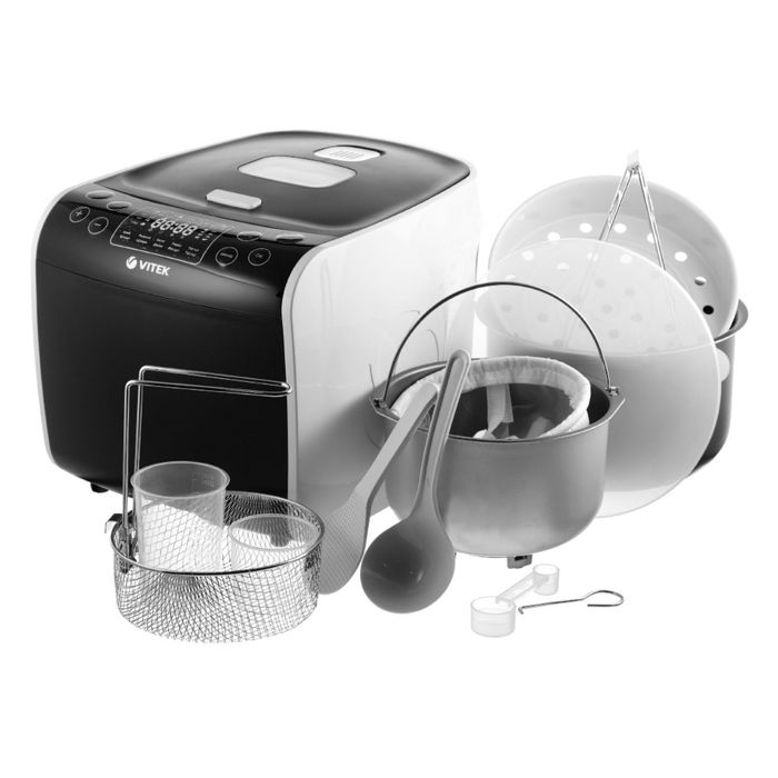 Мультиварка Vitek VT4209BW, 1700 Вт, 5 л, 20 авт.прог, 3D нагрев, мультиповар, отлож старт