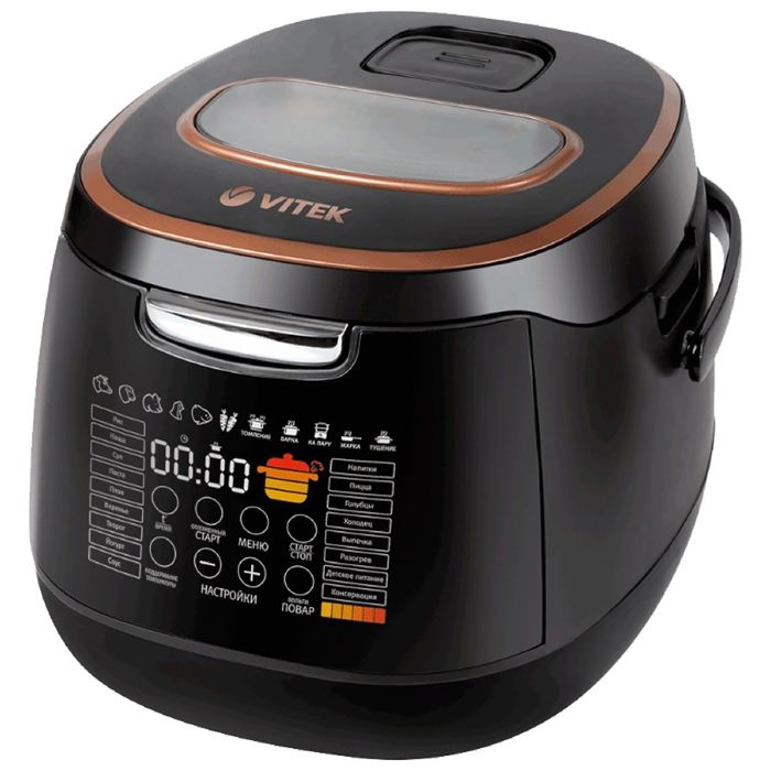 Мультиварка Vitek VT4218BK, 750 Вт, 5 л, 21 авт. программ, мультиповар, отложенный старт