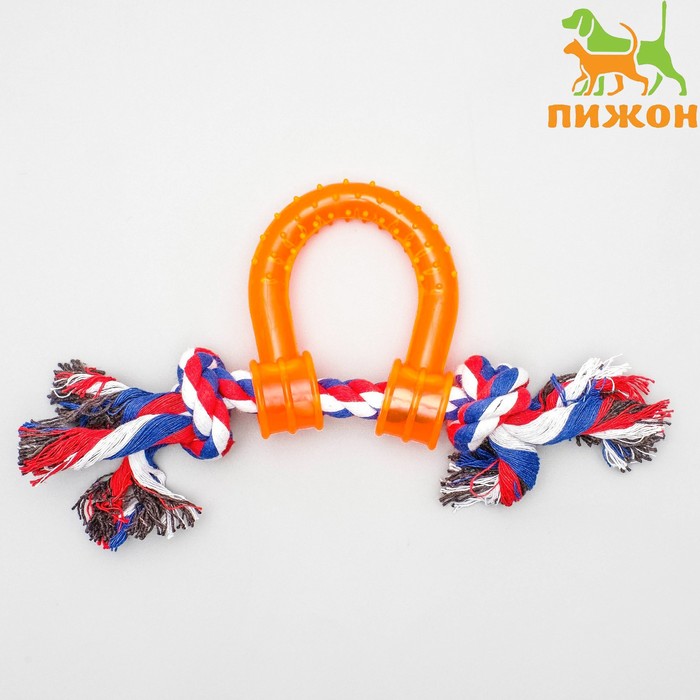 

Игрушка канатная с ручкой, до 115 г, микс цветов