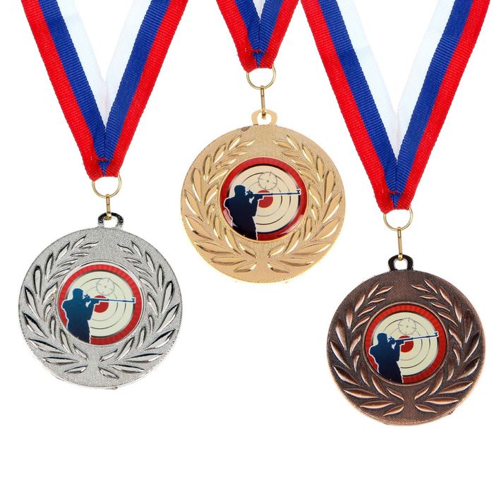 Медаль тематическая 074 «Стрельба» серебро