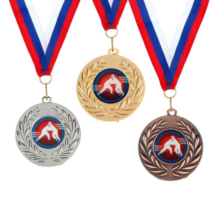 Медаль тематическая 070 "Дзюдо" серебро