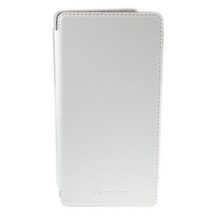 Чехол Partner Book-case 4,8", белый (размер 7.0*13.7 см)