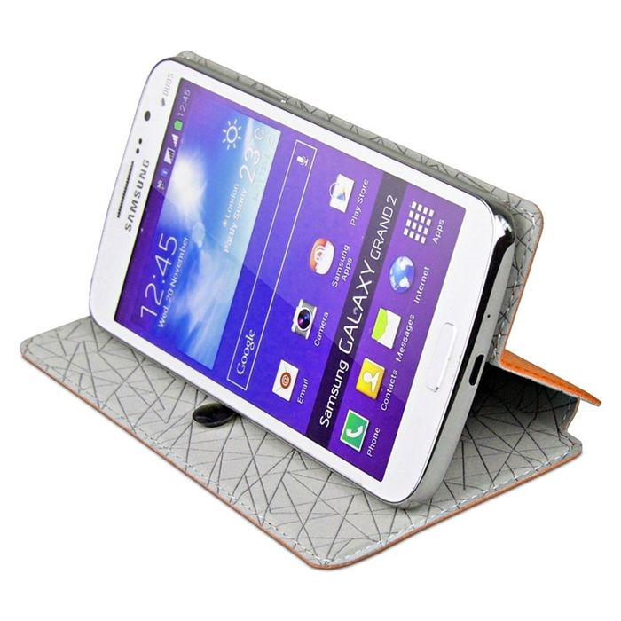 Чехол Partner Book-case 4,8", оранжевый (размер 7.0*13.7 см)