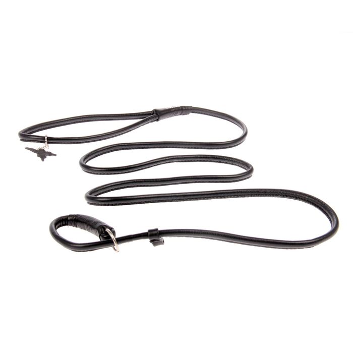 Поводок-удавка CoLLaR Glomour, 1.83 м х 0.8 см, черный