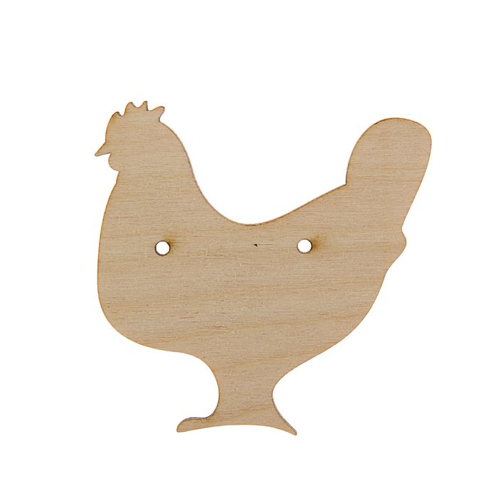 Заготовка для творчества "Гирлянда" Петух и курочки" 7см, набор 10шт
