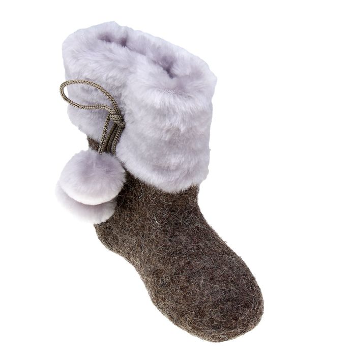 Валенки детские серые, "Бомбошки" , (р. 29 (17)