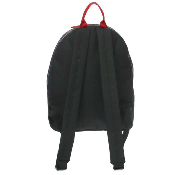 Рюкзак молодёжный на молнии "Цветные полоски", 1 отдел, 1 наружный карман, чёрный