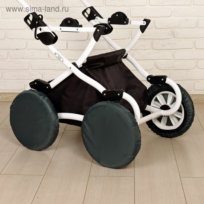 Чехлы на колёса детской коляски, набор 4 шт., полиэстер, цвета МИКС