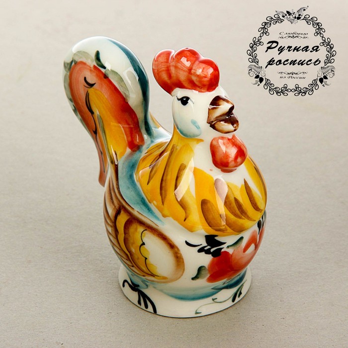 Сувенир "Петух" большой, гжель цвет