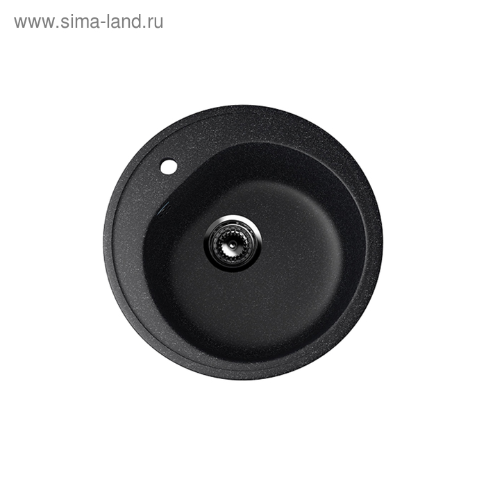 

Мойка кухонная Ulgran U101-308, d=500 мм, цвет чёрный