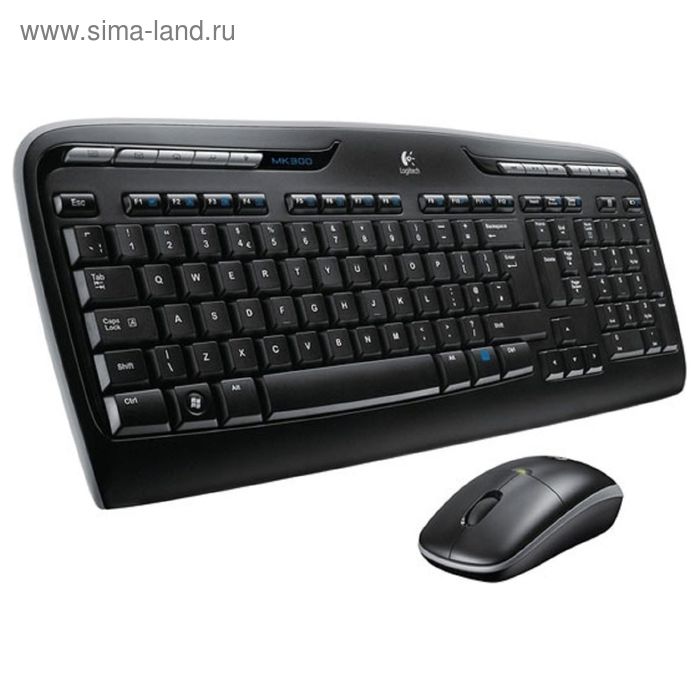 

Комплект клавиатура и мышь Logitech MK330, беспроводной, мембранный, 1000 dpi, USB, черный