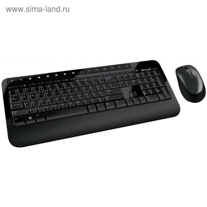 Комплект клавиатура и мышь Microsoft 2000, беспроводной, мембранный, 1000 dpi, USB, черный