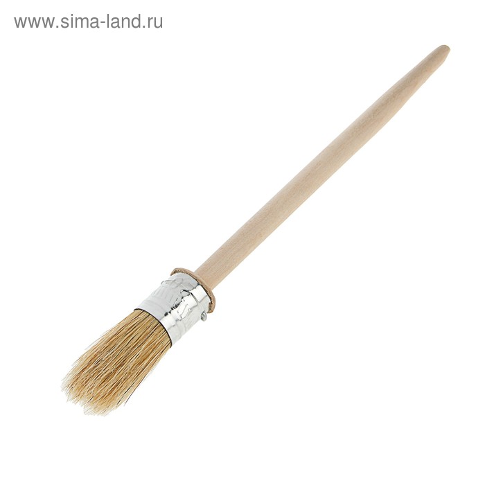 Кисть круглая LOM, натуральная щетина, деревянная ручка, 20 мм