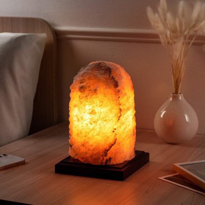 фото Соляная лампа "гора большая", цельный кристалл, 15,5 см, 4-5 кг ваше здоровье