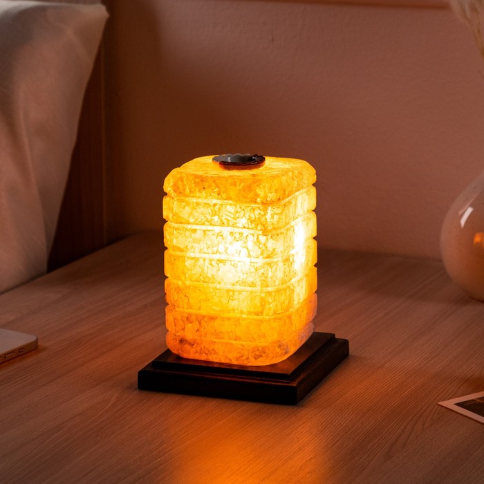фото Соляная лампа "зебра арома", цельный кристалл, 16 см, 2-3 кг ваше здоровье