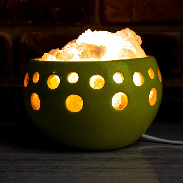 Светильник соляной "Мантра", керамическое основание, 2-3 кг, микс