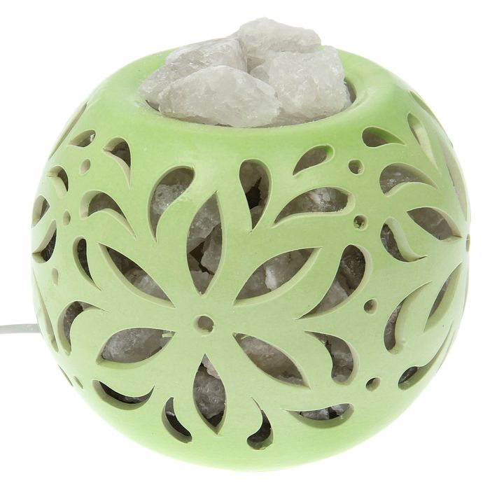 Светильник соляной "Флора шар", керамическое основание