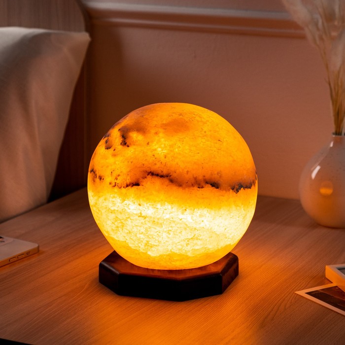фото Соляная лампа "шар большой", цельный кристалл, 19 см, 6-7 кг ваше здоровье