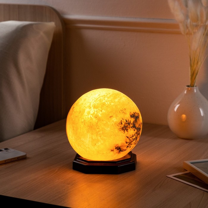 фото Соляная лампа "шар малый", цельный кристалл, 14 см ваше здоровье