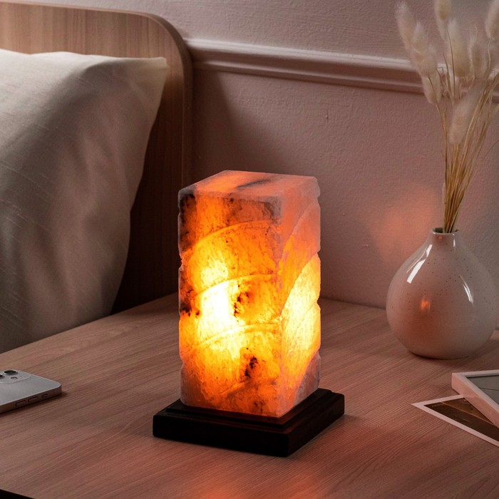 фото Соляная лампа "элегант", цельный кристалл, 19,5 см ваше здоровье