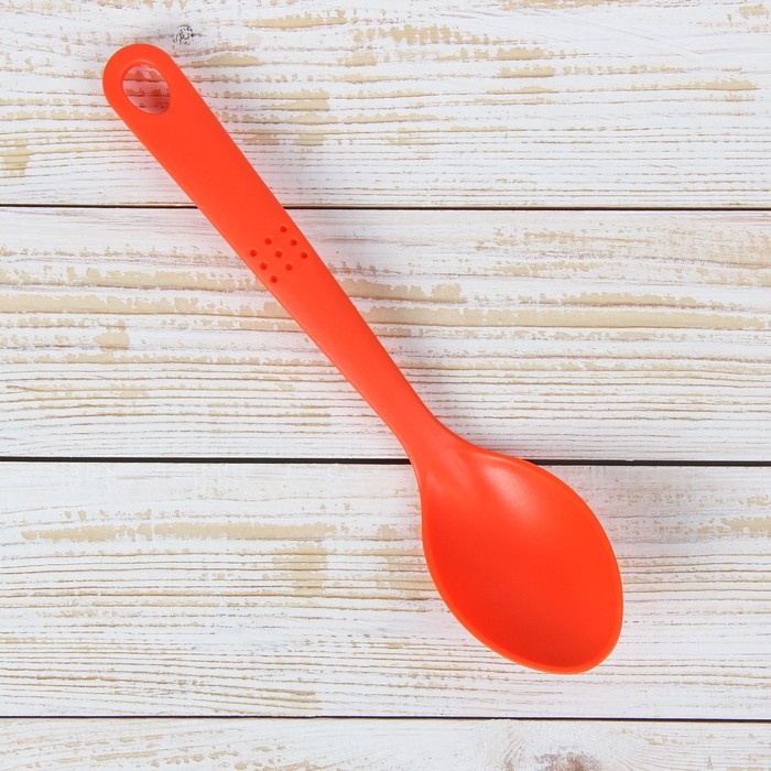 Ложка гарнирная 28х6,5 см "Точки", цвета МИКС