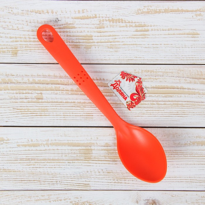 Ложка гарнирная 28х6,5 см "Точки", цвета МИКС